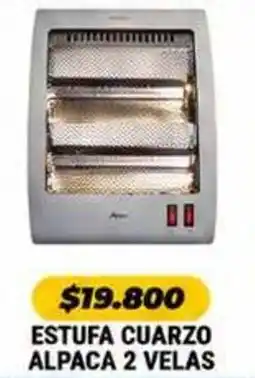 Autoservicio Capo Alpaca estufa cuarzo 2 velas oferta