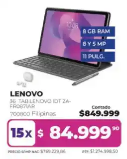 Frávega Lenovo 36 tab. lenovo idt za- fr0871ar oferta