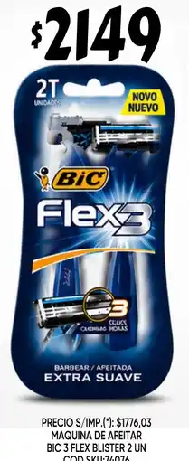 Supermercados Yaguar Bic maquina de afeitar flex 3 oferta