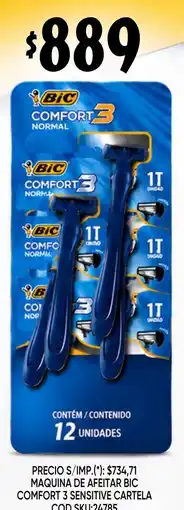 Supermercados Yaguar Bic maquina de afeitar comfort 3 sensitive oferta