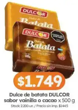 Cordiez Dulcor dulce de batata oferta