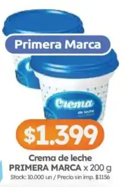 Cordiez Primera Marca crema de leche oferta