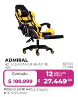 Frávega Admiral silla gamer hb ap ne oferta