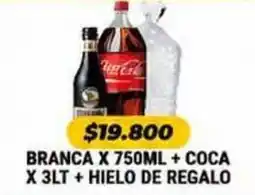 Autoservicio Capo Branca x 750ml + coca x 3lt + hielo de regalo oferta
