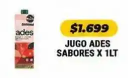 Autoservicio Capo Ades jugo sabores oferta