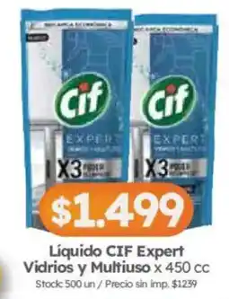Cordiez Cif liquido expert vidrios y multiuso oferta