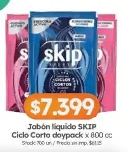 Cordiez Skip jabón liquido ciclo corto oferta