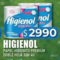 Masivos Higienol papel higienico premium doble hoja oferta
