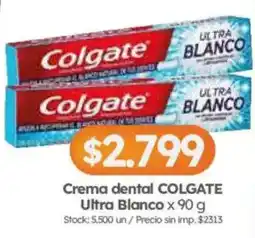 Cordiez Colgate crema dental ultra blanco oferta