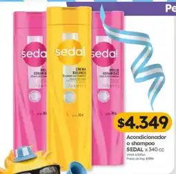 Cordiez Sedal acondicionador o shampoo oferta