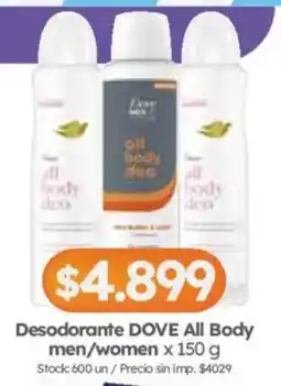 Cordiez Dove desodorante all body deo oferta