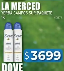Masivos Dove yerba campos sur paquete oferta