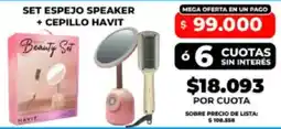 Supermayorista Vital Havit set espejo speaker + cepillo oferta