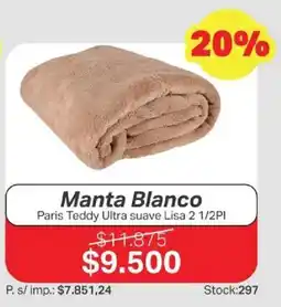 Ferniplast Paris manta blanco ultra suave lisa 2 1/2pi oferta