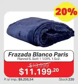 Ferniplast Blanco paris frazada blanquillo oferta
