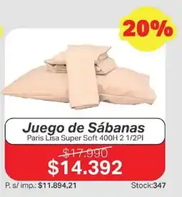 Ferniplast Paris lisa juego de sábanas oferta
