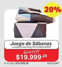 Ferniplast Love&home juego de sábanas oferta