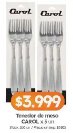Cordiez Carol tenedor de mesa oferta