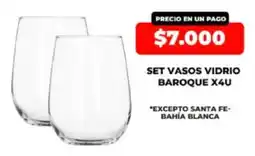Supermayorista Vital Set vasos vidrio baroque oferta