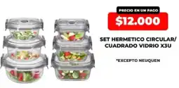 Supermayorista Vital Set hermetico circular/ cuadrado vidrio oferta