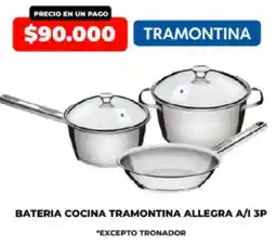 Supermayorista Vital Tramontina batería cocina allegra a/i 3p oferta