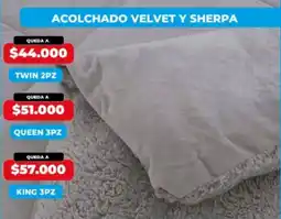 Supermayorista Vital Acolchado velvet y sherpa oferta