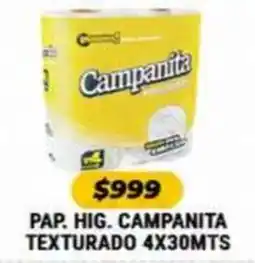 Autoservicio Capo Campanita papel higienico texturado oferta