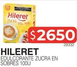 Masivos Hileret edulcorante zucra en sobres 100u oferta