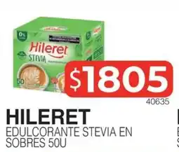 Masivos Hileret edulcorante stevia en sobres oferta