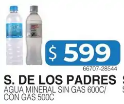 Masivos S. de los padres agua mineral sin gas oferta
