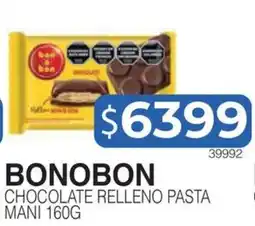 Masivos Bonobon chocolate relleno pasta mani oferta