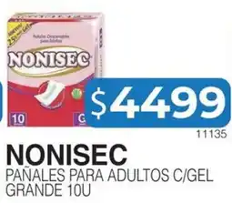 Masivos Nonisec pañales para adultos c/gel oferta