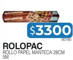 Masivos Rolopac rollo papel manteca 28cm 5m oferta