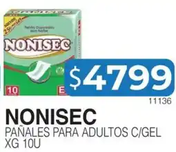 Masivos Nonisec pañales para adultos c/gel oferta