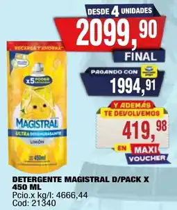 Maxiconsumo Magistral detergente ultra desengrasante limón oferta