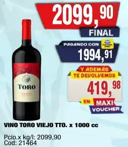 Maxiconsumo Toro vino viejo tto oferta