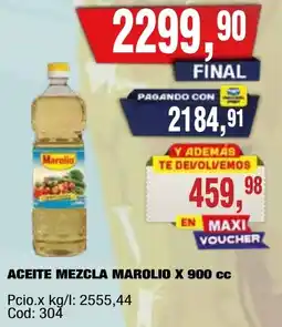 Maxiconsumo Marolio aceite mezcla oferta