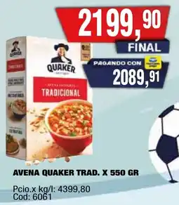 Maxiconsumo Quaker avena integral tradicional oferta
