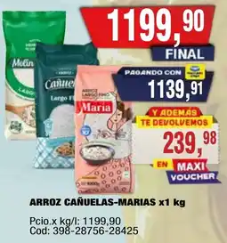 Maxiconsumo Maria arroz cañuelas oferta