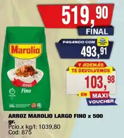 Maxiconsumo Marolio arroz largo fino oferta