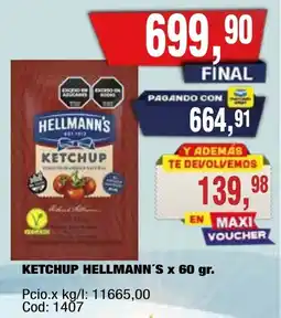 Maxiconsumo Hellmann's ketchup oferta