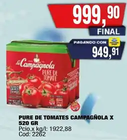 Maxiconsumo Campagnola pure de tomate oferta
