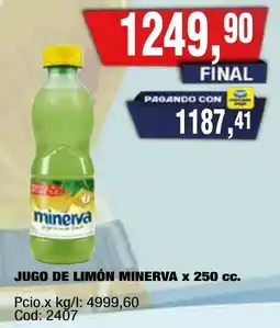 Maxiconsumo Minerva jugo de limón oferta