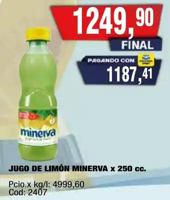 Maxiconsumo Minerva jugo de limón oferta