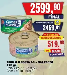 Maxiconsumo Gomes da Costa atún trozos natural oferta