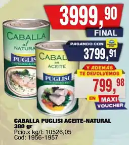 Maxiconsumo Puglisi caballa en aceite-natural oferta