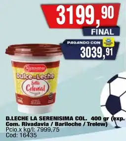 Maxiconsumo La serenisima d.leche col. oferta