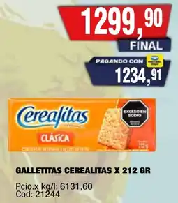 Maxiconsumo Cereaflitas galletitas clásica oferta