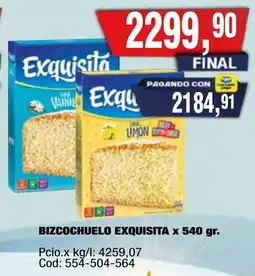 Maxiconsumo Exquisita bizcochuelo oferta
