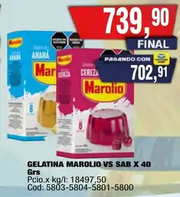Maxiconsumo Marolio gelatina vs sab oferta